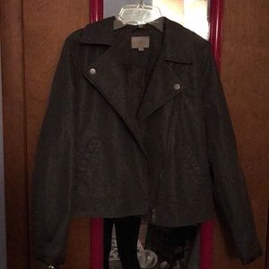 Leather jacket. Warm, stylish. Loft